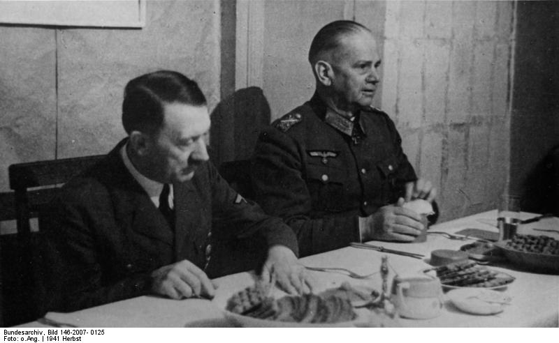 Adolf Hitler and Walter von Reichenau in Hauptquartier der 6. Armee